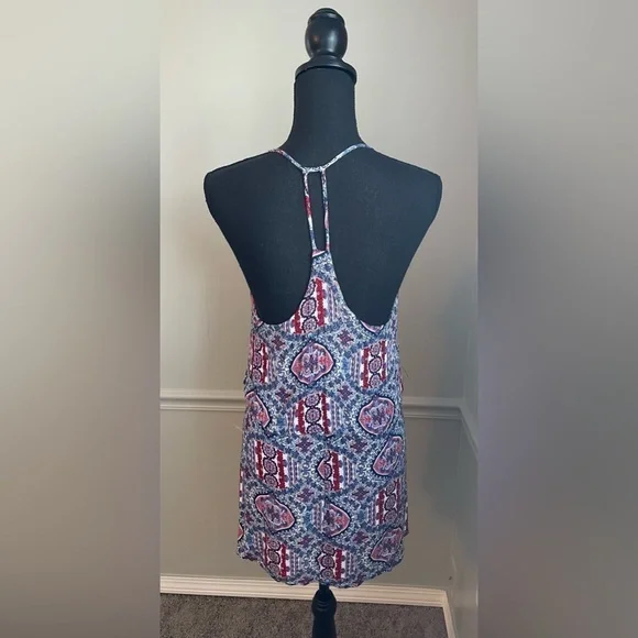 Dee Elle Red White Blue Sleeveless Tunic Dress Size S - Picture 2 of 8